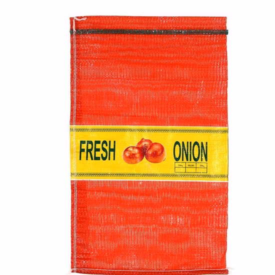 GRS SGS Approved Factory PP Woven Tubular Leno Drawstring Empty Plastic Packing Orange Onion Garlic Potato Tomato Cabbage Vegetable Fruit Firewood Net Mesh Bags