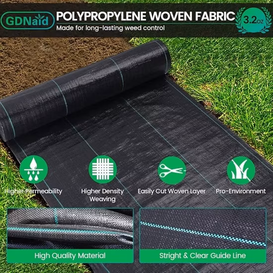 PP PE Woven Weed Mat/Ground Cover /Weed Mat for Agriculture Grass Control